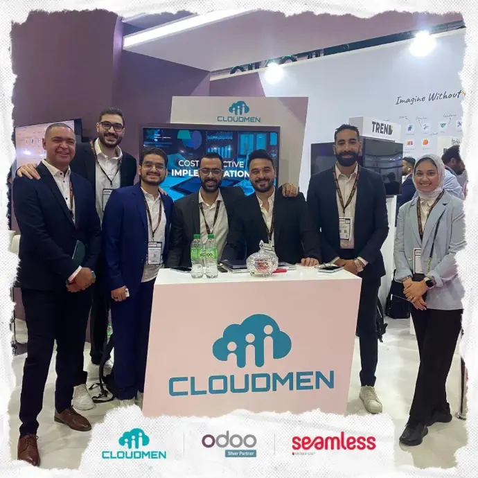 Image of Cloudmen's team Cloudmen's team photo at Odoo ERP event